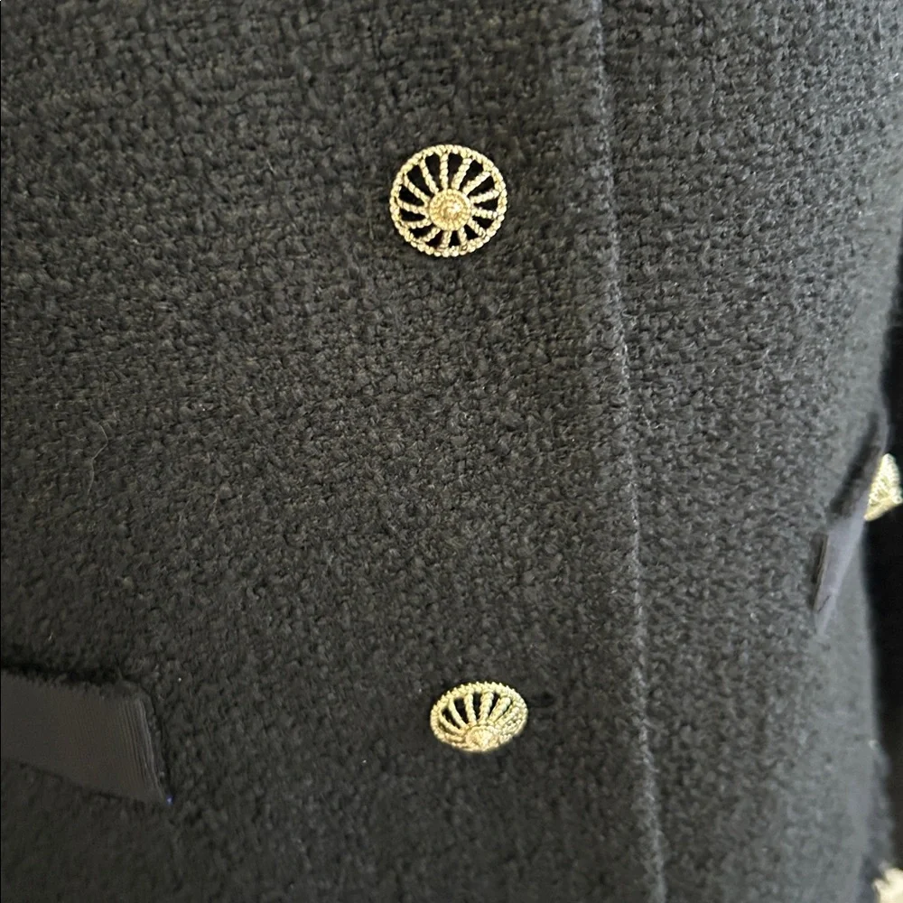Tahari Luxe Black Tweed Blazer Skirt Set - Picture 3 of 10